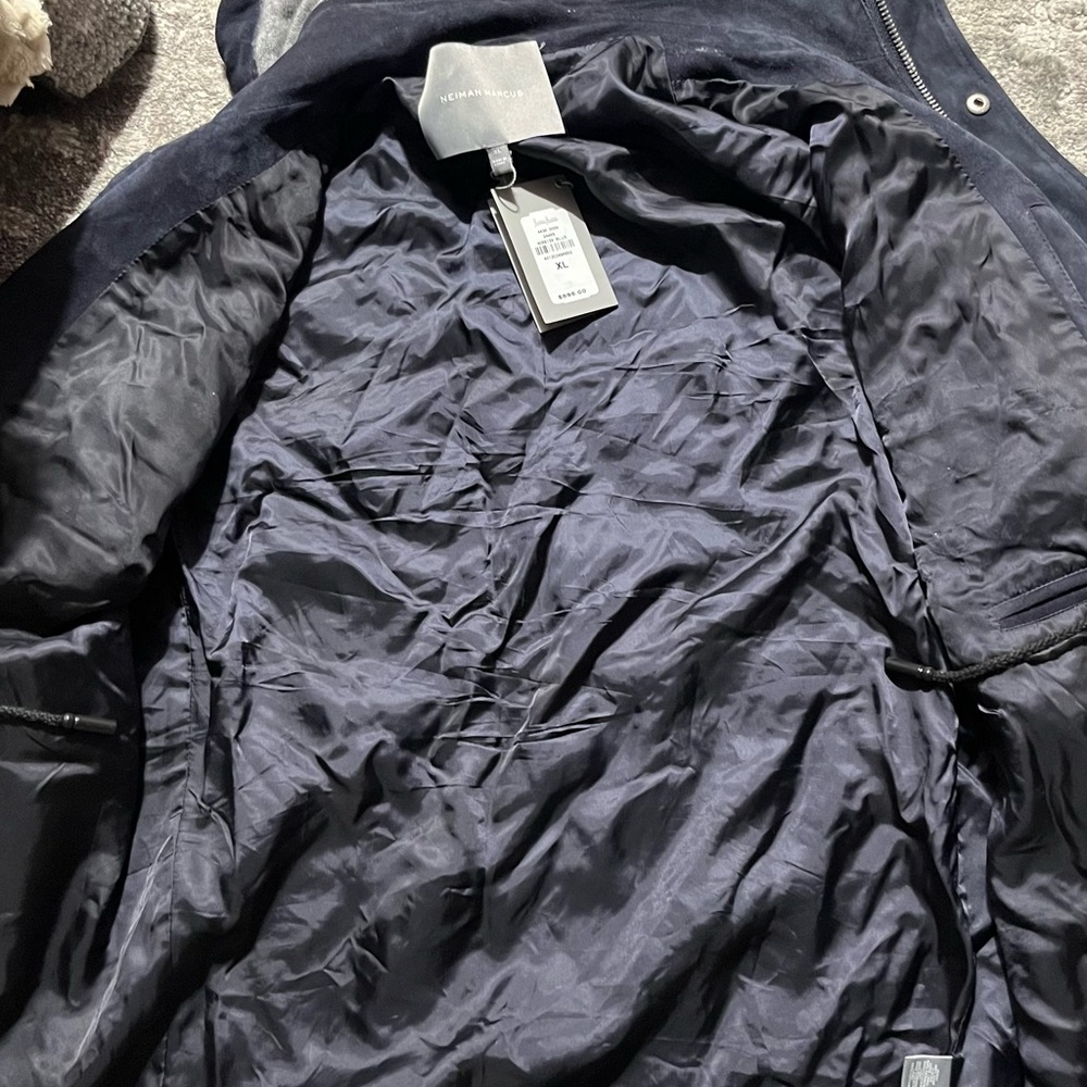 Neiman Marcus Blue Bomber Jacket
